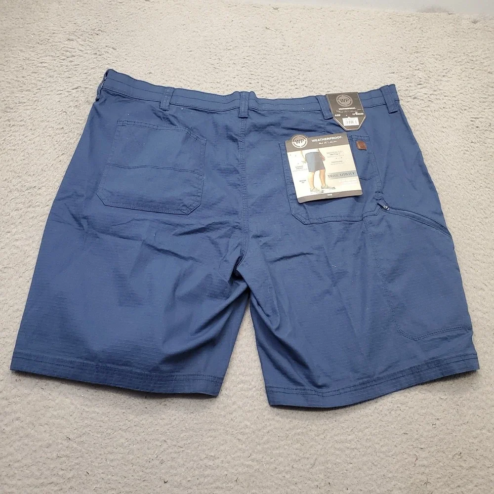 Weatherproof Golf Shorts Men 44 Blue Trail Utility Pocket Stretch Flex Waistband